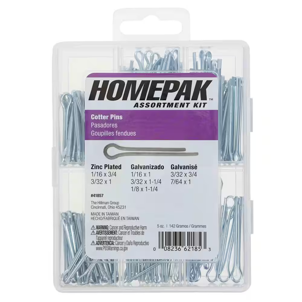 Hillman Homepak Assorted in. H Utility Cotter Pin Kit 170pcs. Free Shipping