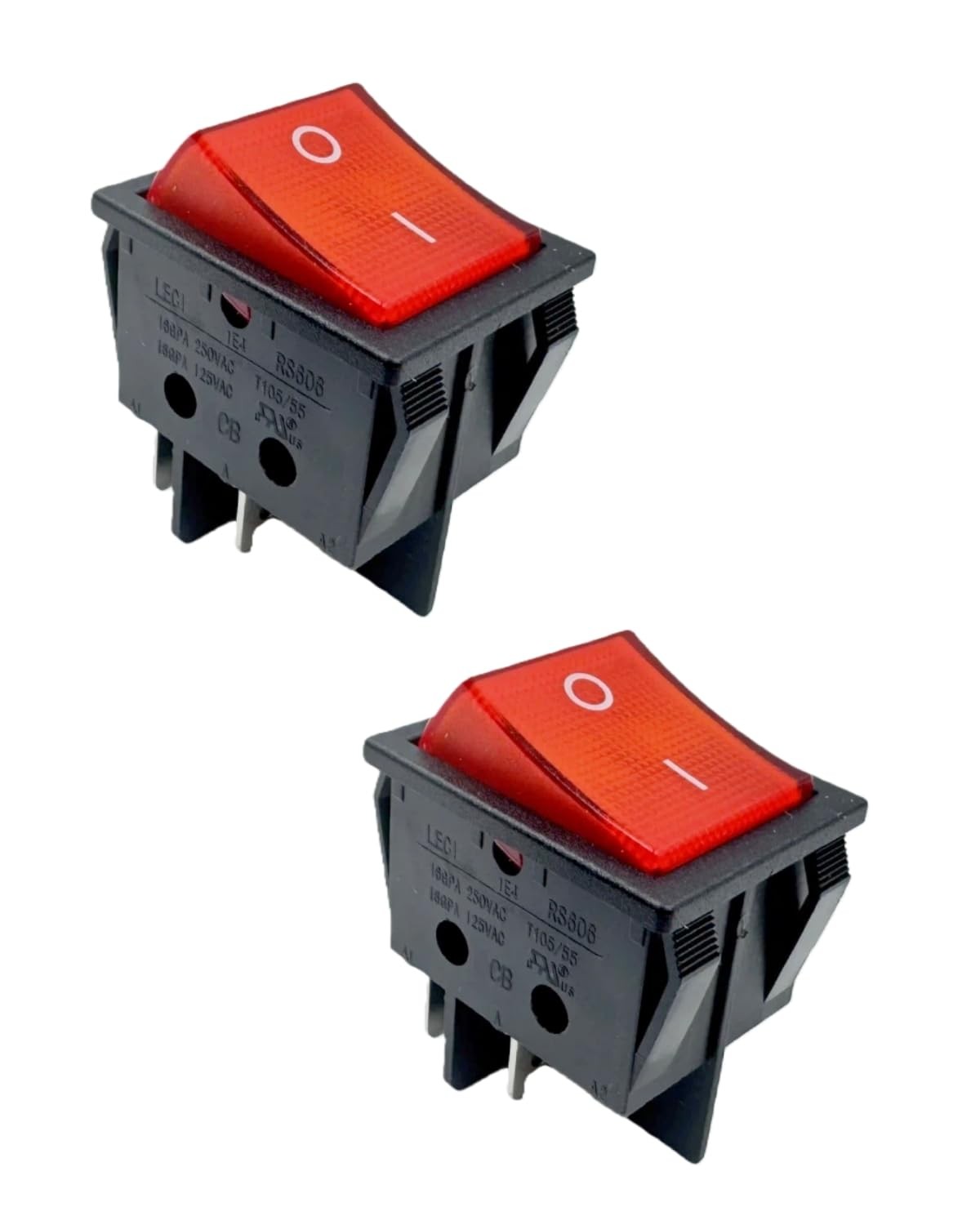 RS606 Rocker Switch Fits LECI 16A 250V T105/55LECI 2Position 4Pin Black