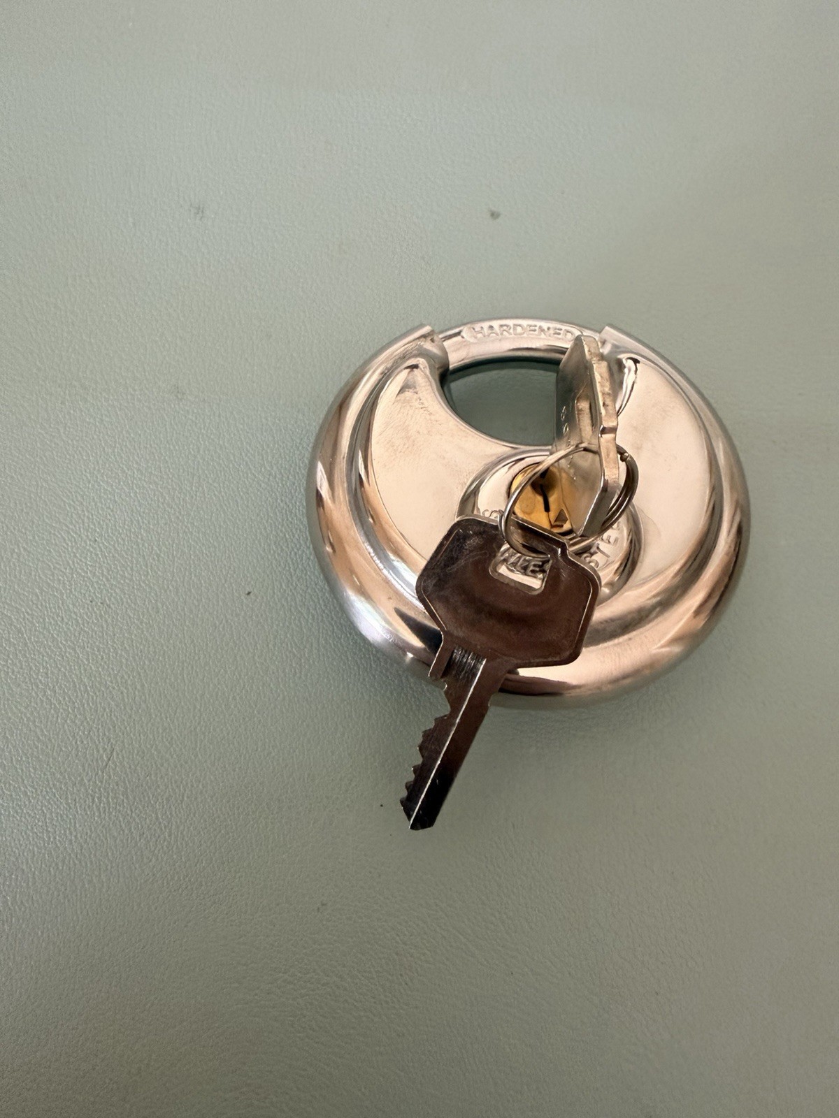 Disc Padlock Pro 70mm 2 3/4" with 2 Keys Stainless Steel Storage Unit Lock