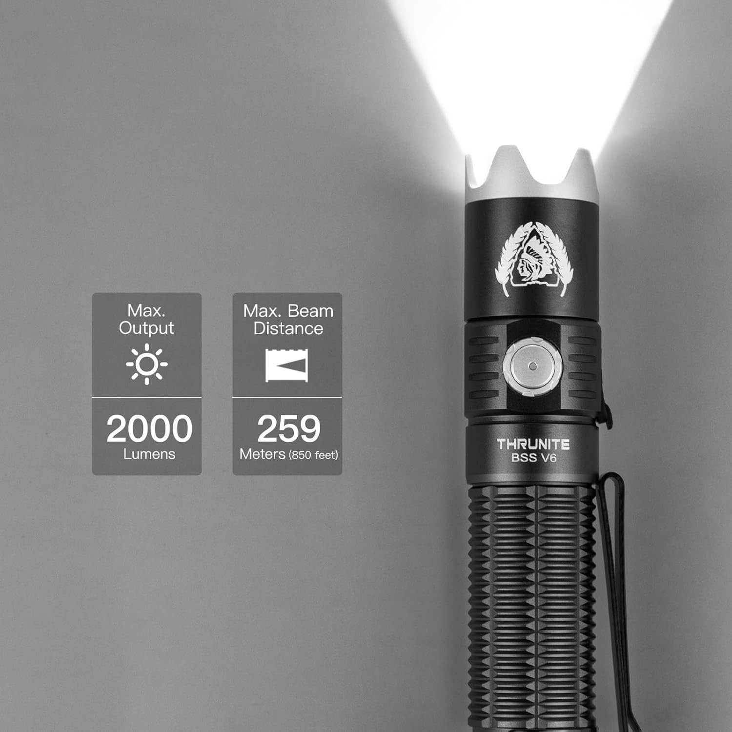 ThruNite BSS V6 Black Scout Survival Customized Edition EDC Flashlight, USB-C...