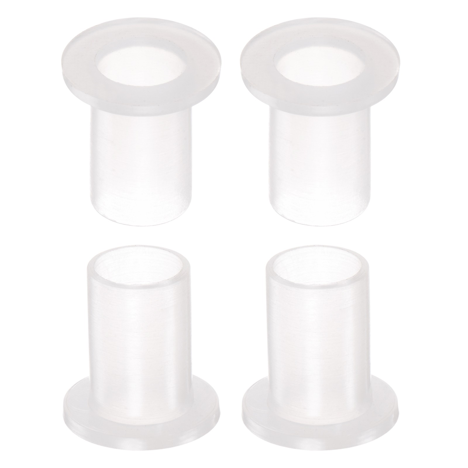 4pcs Flanged Sleeve Bearings 9mm ID 10.8mm OD 16.9mm Length Nylon Bushing, White