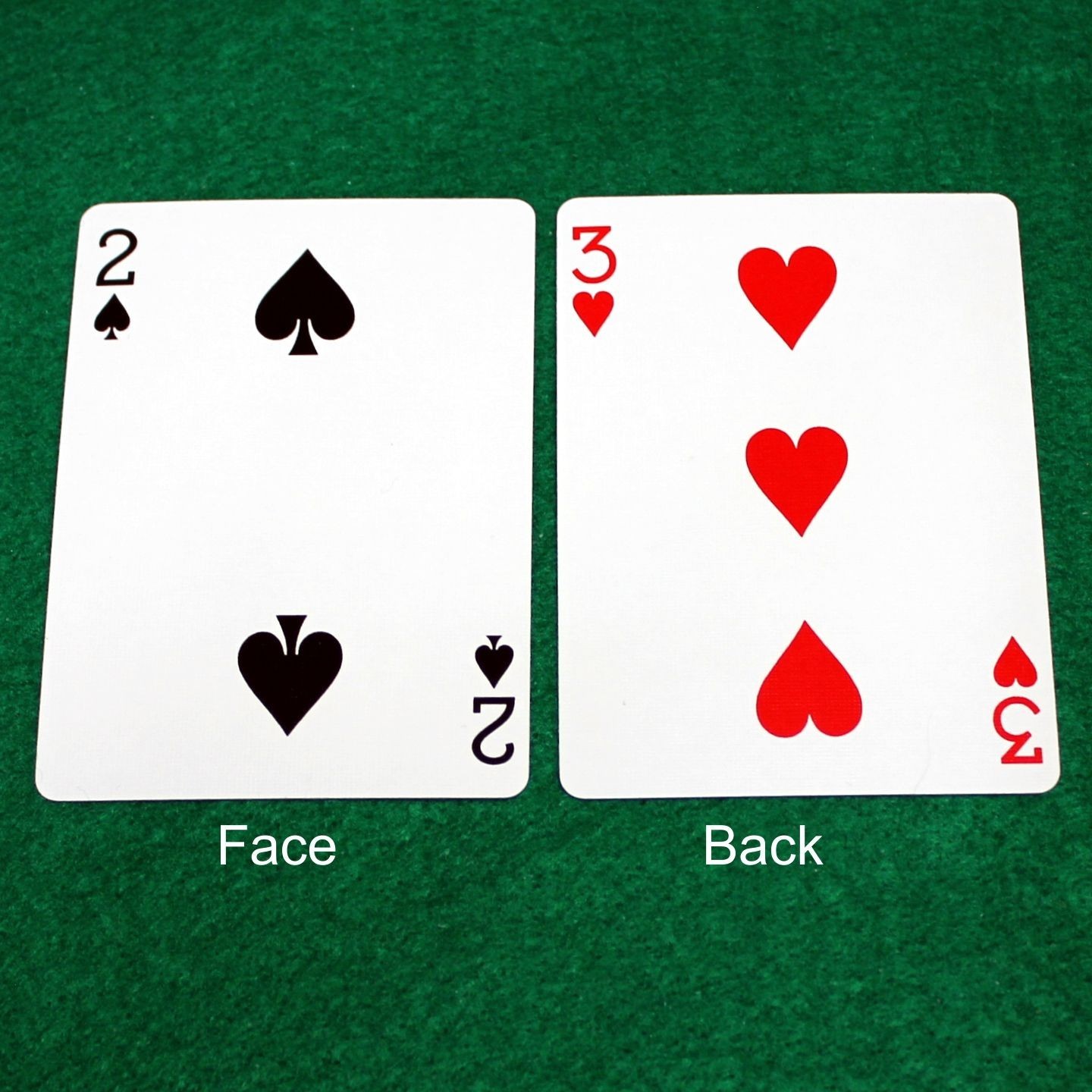 2 of Spades / 3 of Hearts - Double Face, Bicycle Printed Gaff Card