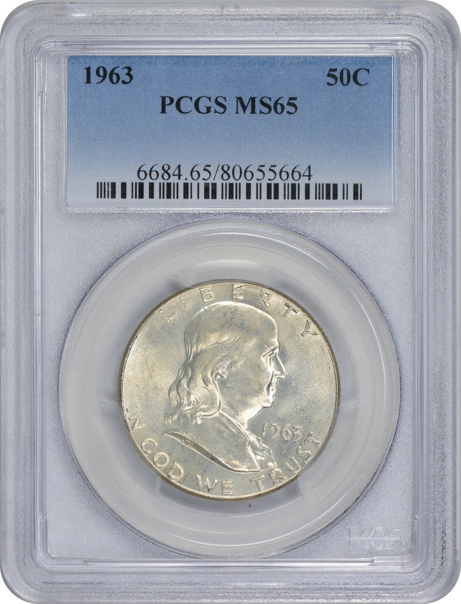 1963 Franklin Half Dollar MS65 PCGS