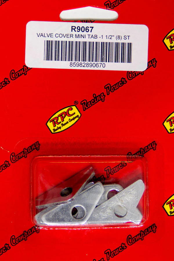 RACING POWER R9067 Chrome V/C Hold Down Mini Tab 8pcs