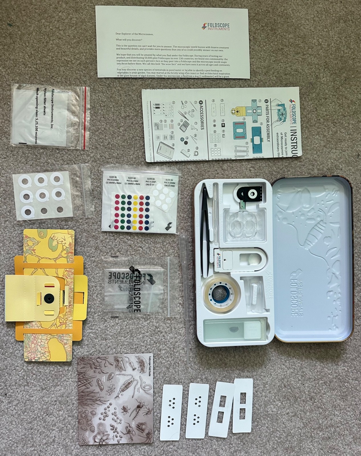 Foldscope Instruments Kit Assembled - Used, Good Condition, All Essential Parts