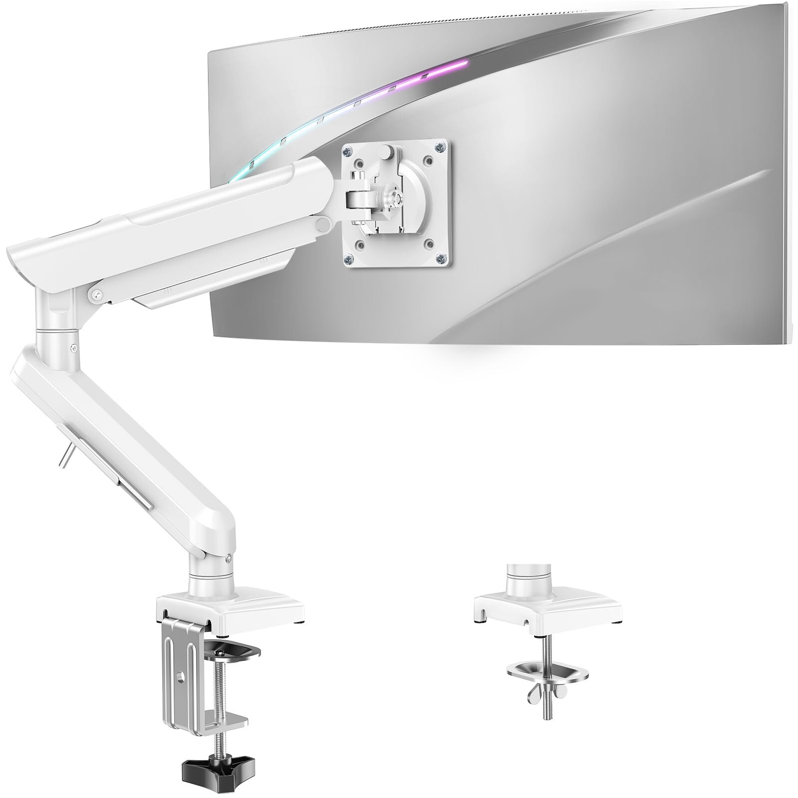 Single Monitor Mount for 13-32 inch Screen, Monitor Desk Mount Gas Spring Arm...