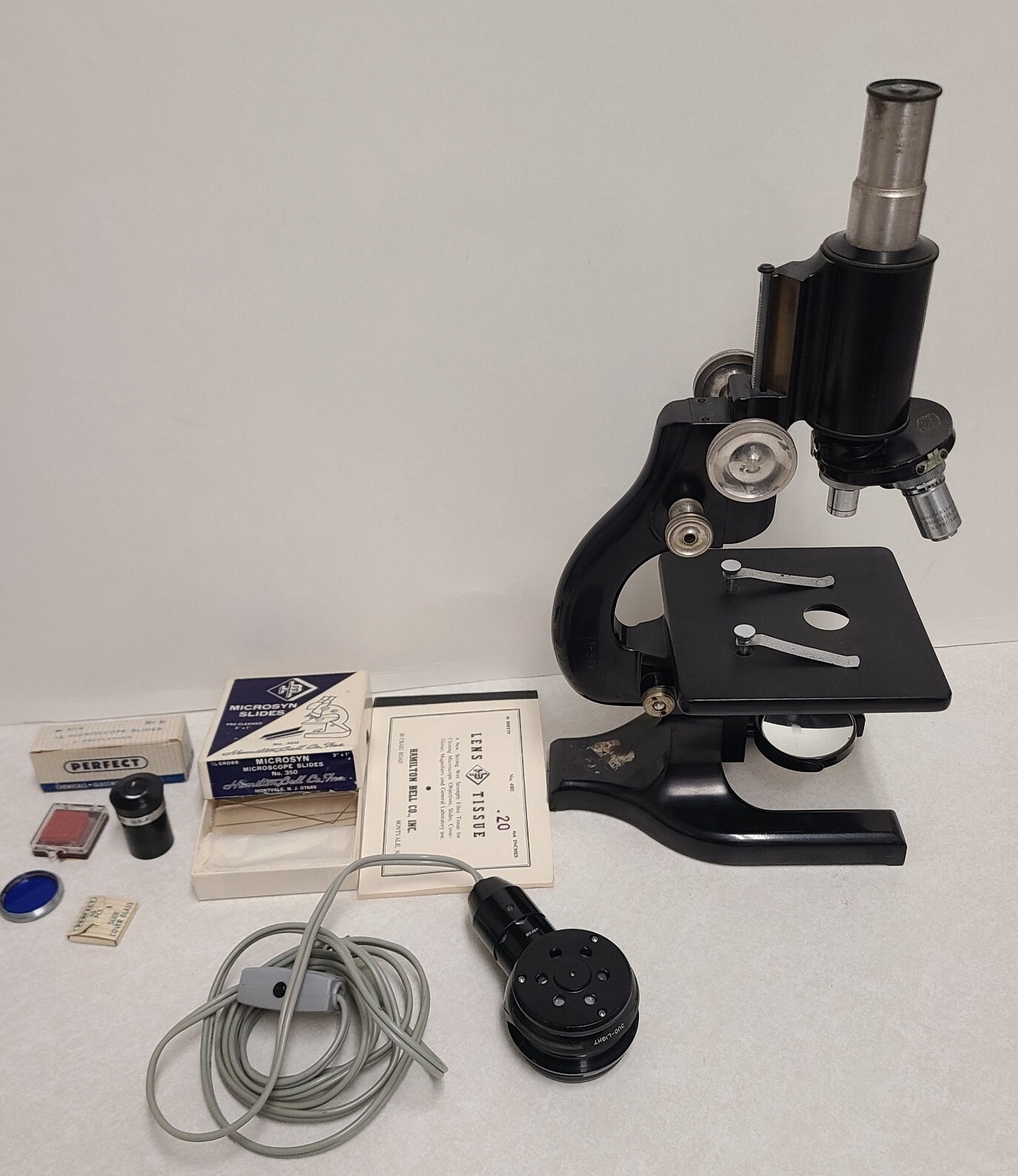 Vintage Spencer Buffalo Microscope 135269 With Extras Look