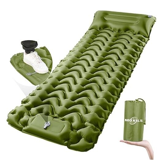 Sleeping Pad, Ultralight Inflatable Sleeping Pad for Camping, Built-in Green