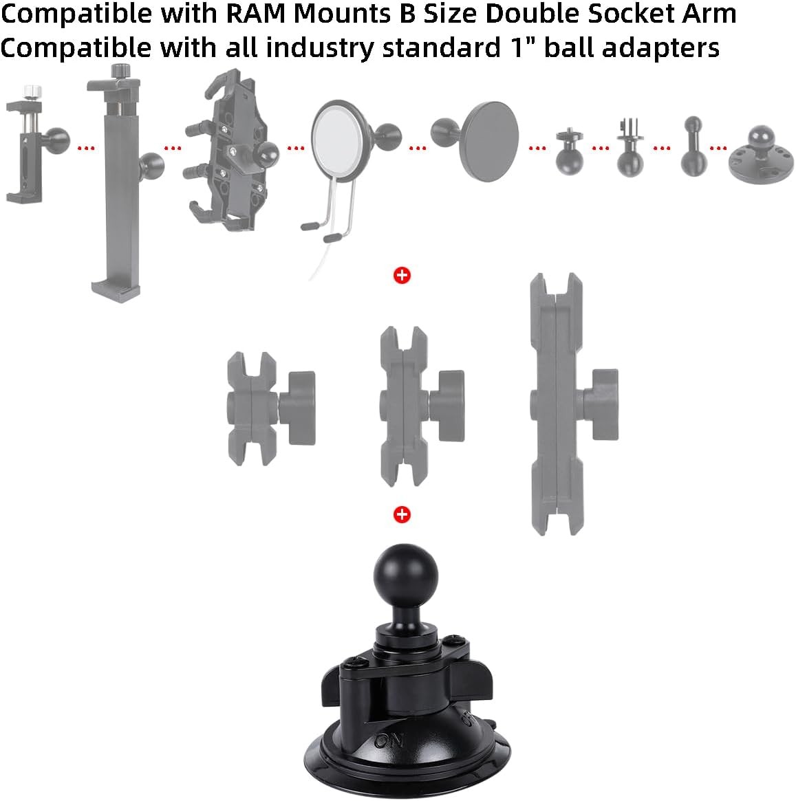 Suction Cup Mount with Ball Head