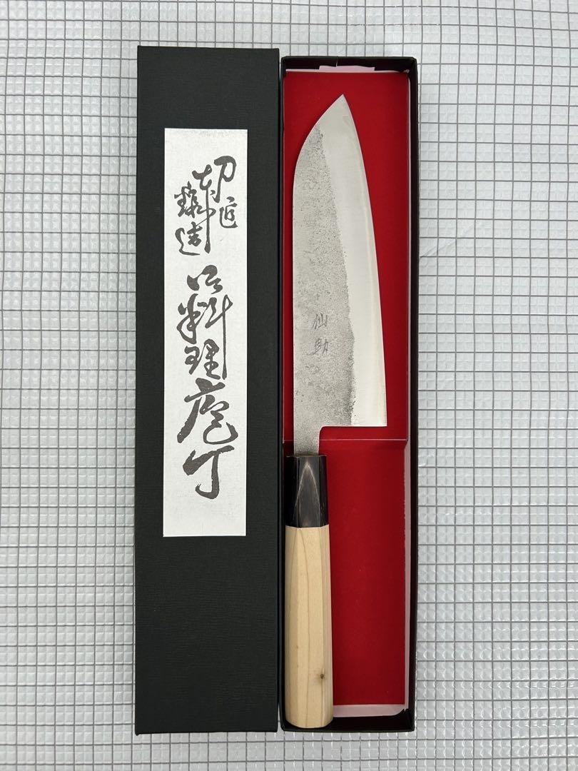 Sensus Santoku Knife VG1 165mm Buffalo Octagonal Handle Stainless Steel