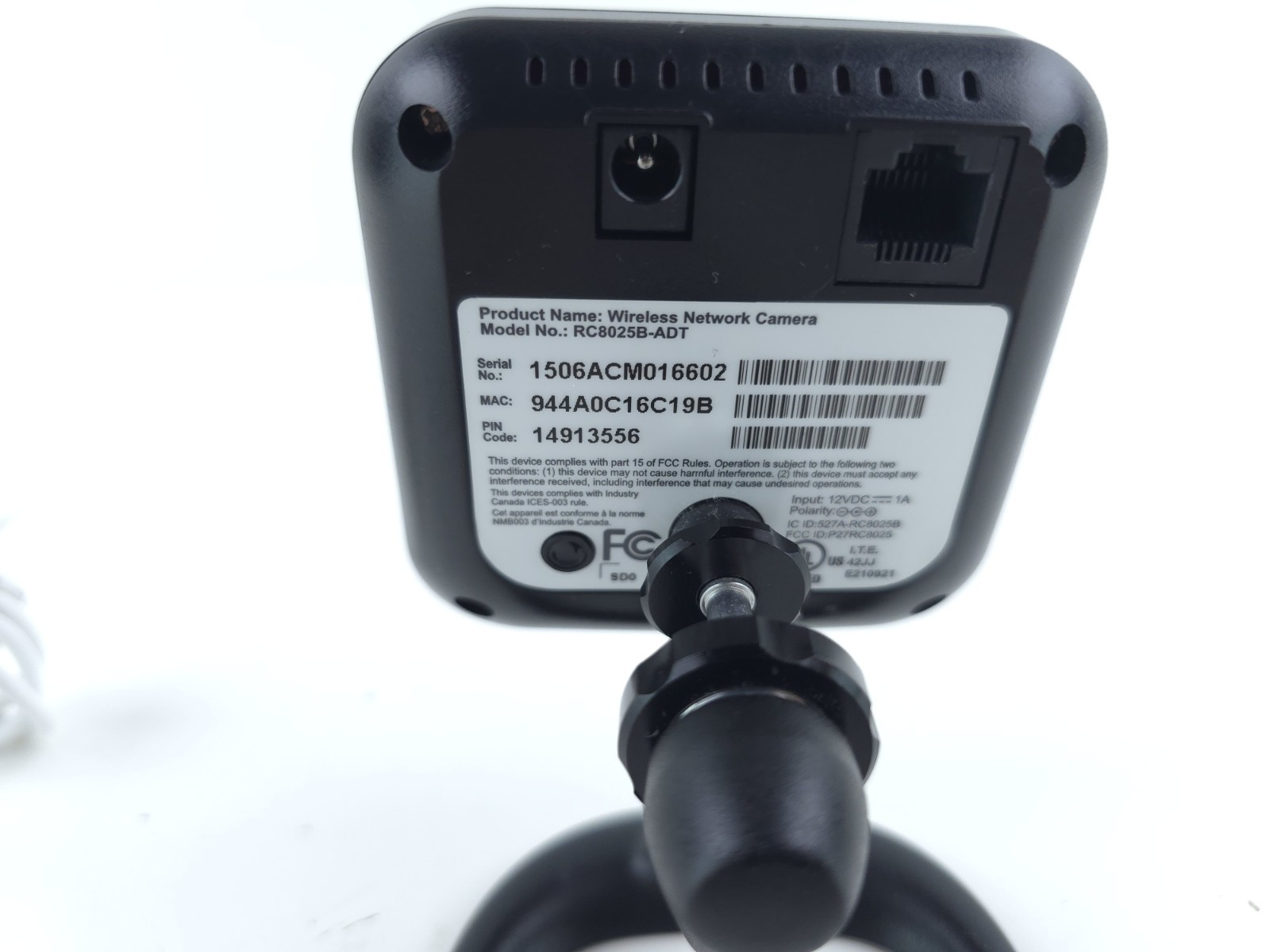 RC8025B-ADT Camera Wireless Network Camera Black Tested