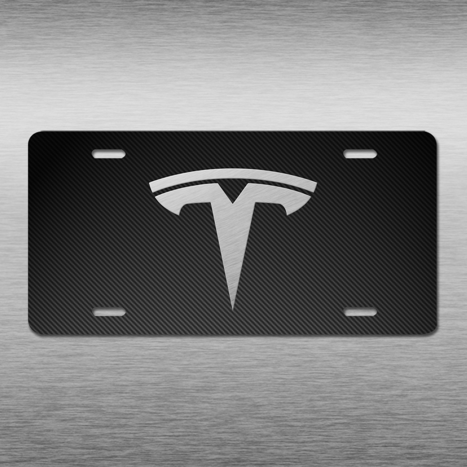 Tesla Model Y 3 X Y Carbon Fiber Look Inspired Novelty Art LICENSE PLATE Car Tag