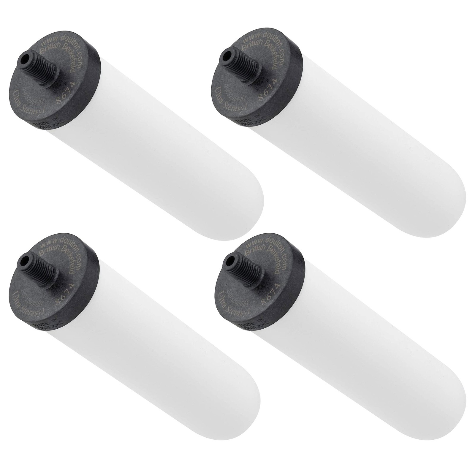 British Berkefeld Doulton Ceramic Water Filter Candle W9121226 7" Sterasyl 4 Pk