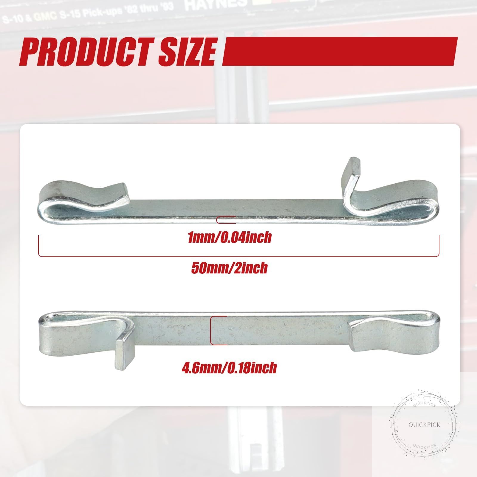 4 Pcs Early 2'' Double Loop Style Tool Box Drawer Slide Retaining Keeper Clips