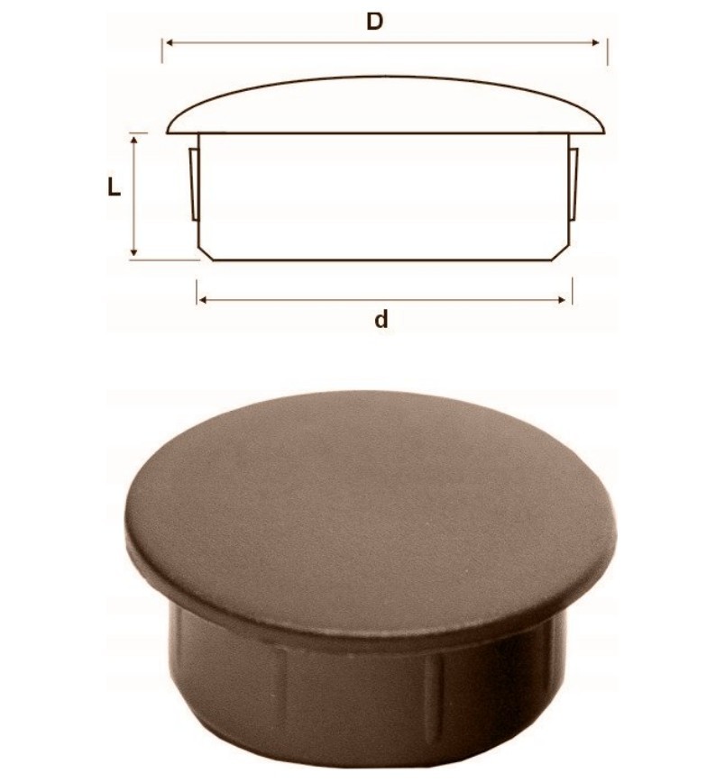 Hole Cover Plug for Hole Durchmesser 7mm Brown Blind Plug Cover Caps