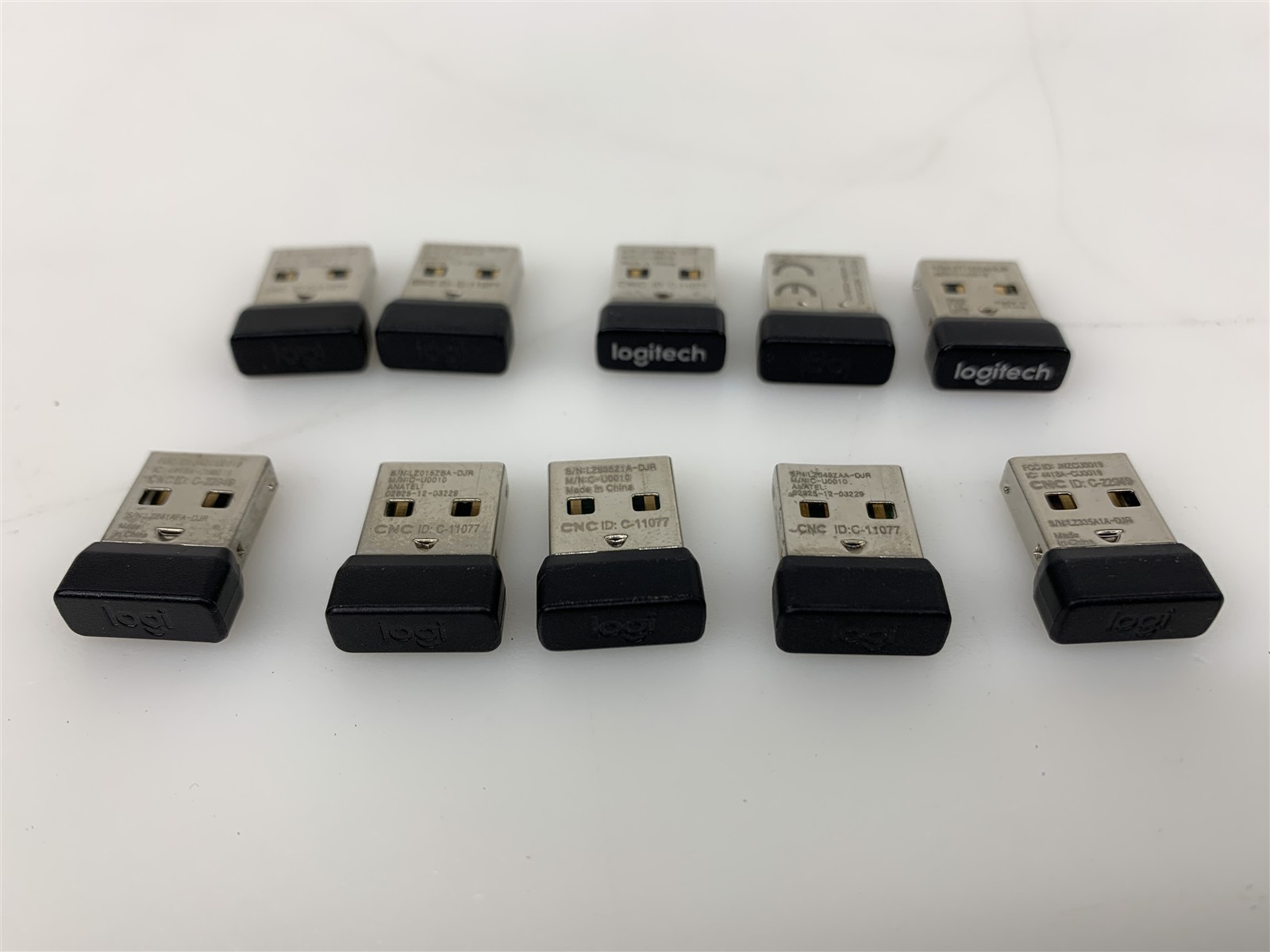 Lot of 10 - Logitech C-U0010 C-U0019 USB Receiver