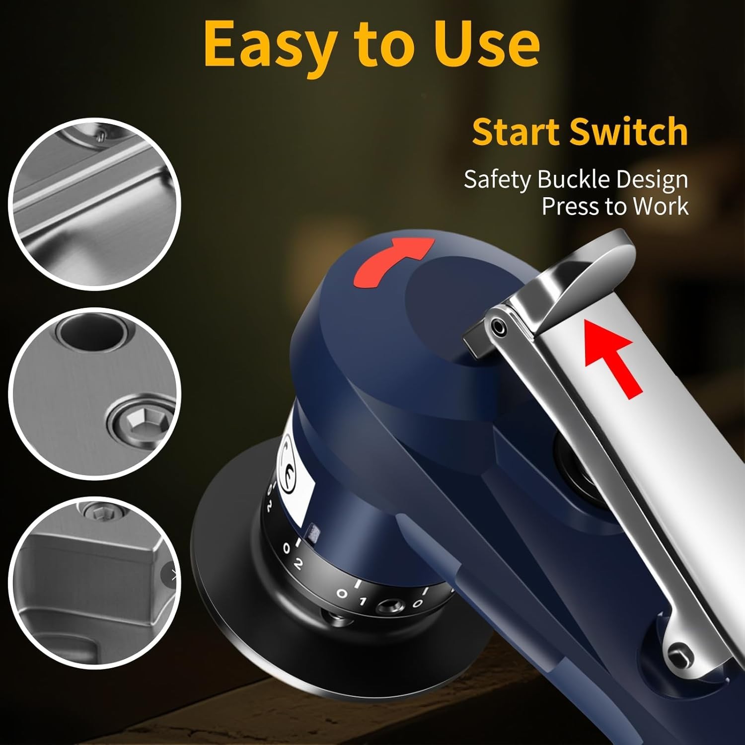 2 in 1 Pneumatic Chamfering Tool - Mini Air Chamfer Tool for C & R Deburring, 45