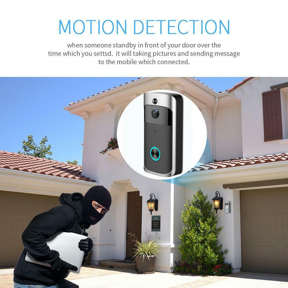 Wireless WiFi Video Doorbell 720P Smart Door Ring Intercom Security Camera Bell