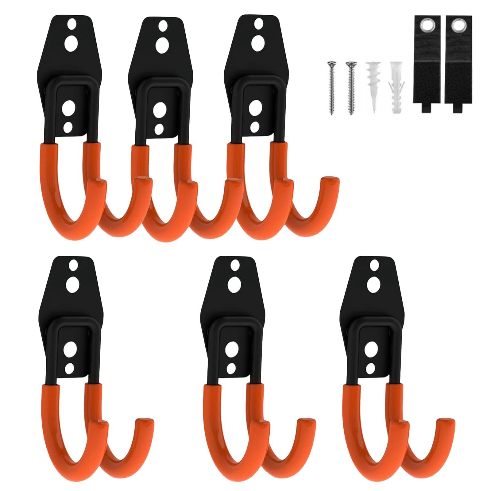Garage Hooks Heavy Duty, 6 Pack Small Round Steel Garage Storage Hooks with A...