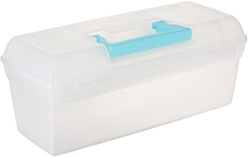 6937AG Essentials Lift-Out Tray Box, Portable Art & Craft Organizer with
