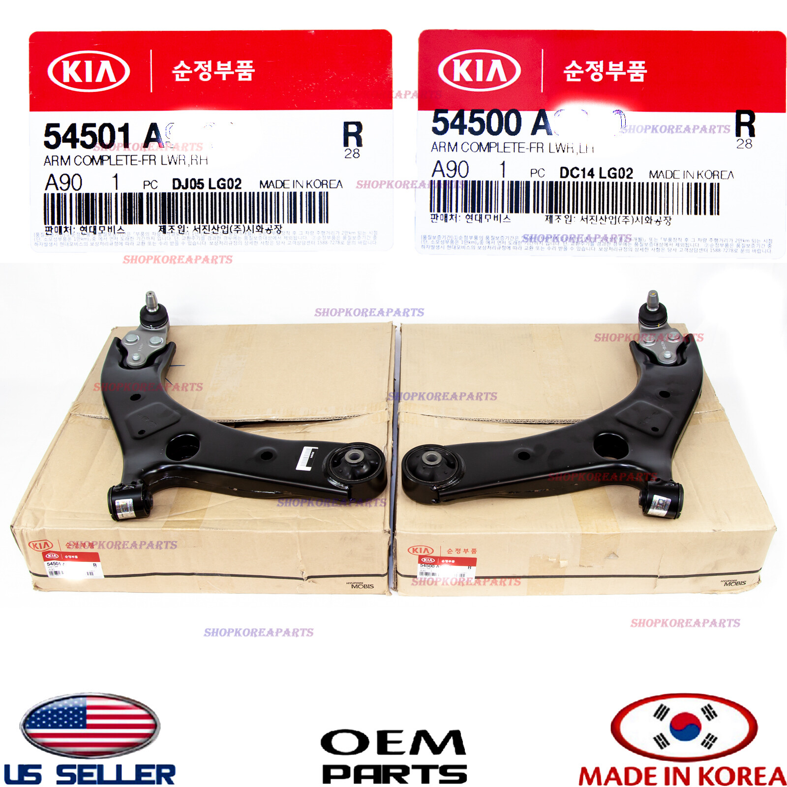 Genuine Front Lower Control Arm LEFT + RIGHT ⭐set 2pcs⭐ OEM KIA SEDONA 2015-2021