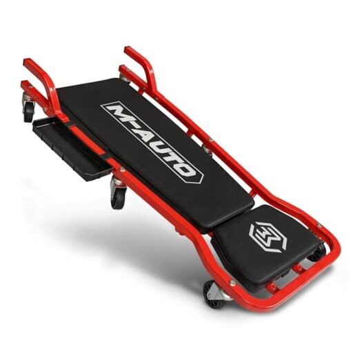 Heavy-Duty Automotive Creeper with 3-leves Adjustable Headrest, 42.5" Padded