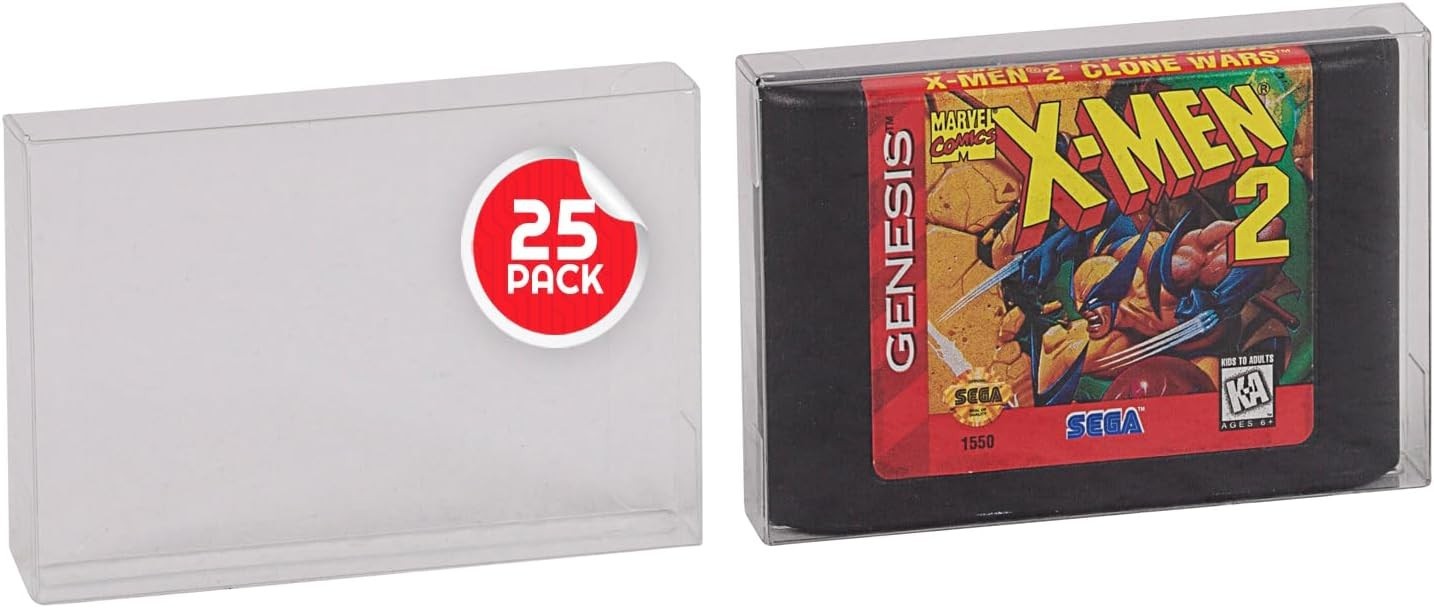 Video Game Case Protector compatible for Sega Genesis Cartridge - Bulk retail...
