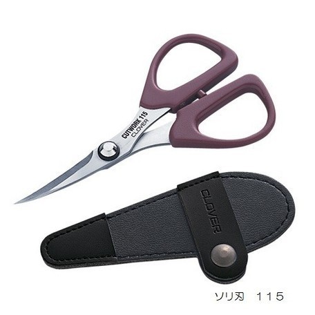 Clover Cutwork Scissors Curved Blade 115mm (36-668)