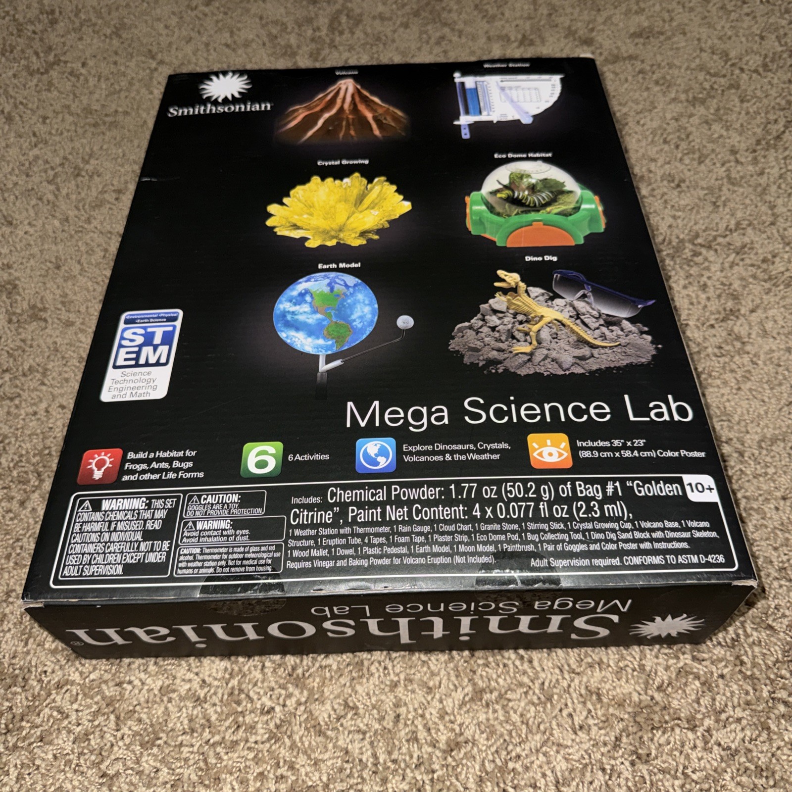 Smithsonian Mega Science Lab Kit Set 6 Activities SEALED NEW