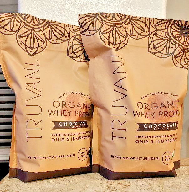 Truvani Organic Whey Protein Powder Chocolate LOT OF 2 exp. 6/2028