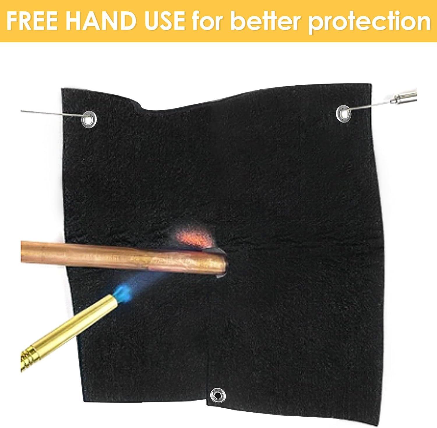 Welding Blanket Fireproof, Opening Shape Welding Mat, Heat Resistant Solder Blan
