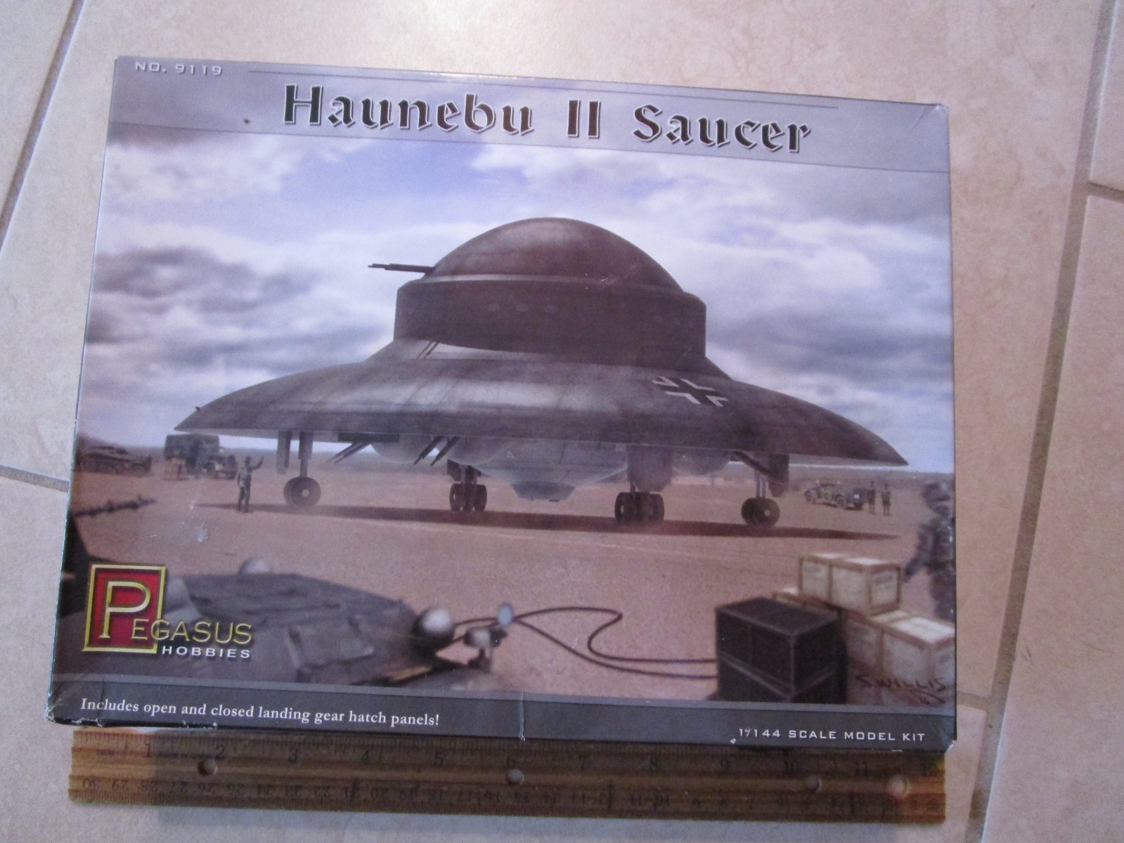 Vintage Haunebu II Saucer Model kit# 9119 by Pegasus New Open Box Complete
