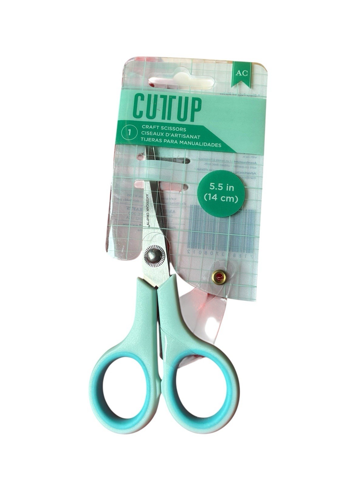 Cutup Fine Tip Craft Scissors 5.5" Mint Green American Crafts Sharp Pointed NEW