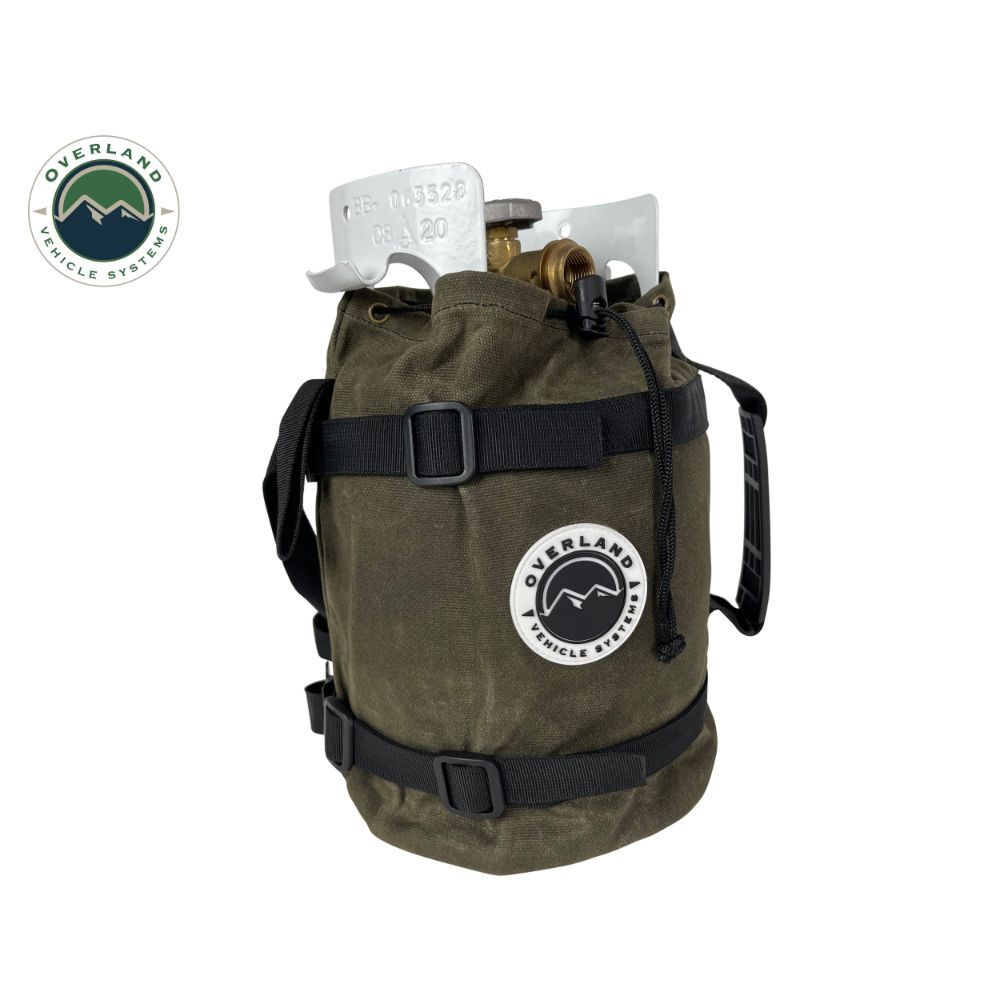 Overland Propane Bag With Handle And Straps Waxed Canvas - 21189941