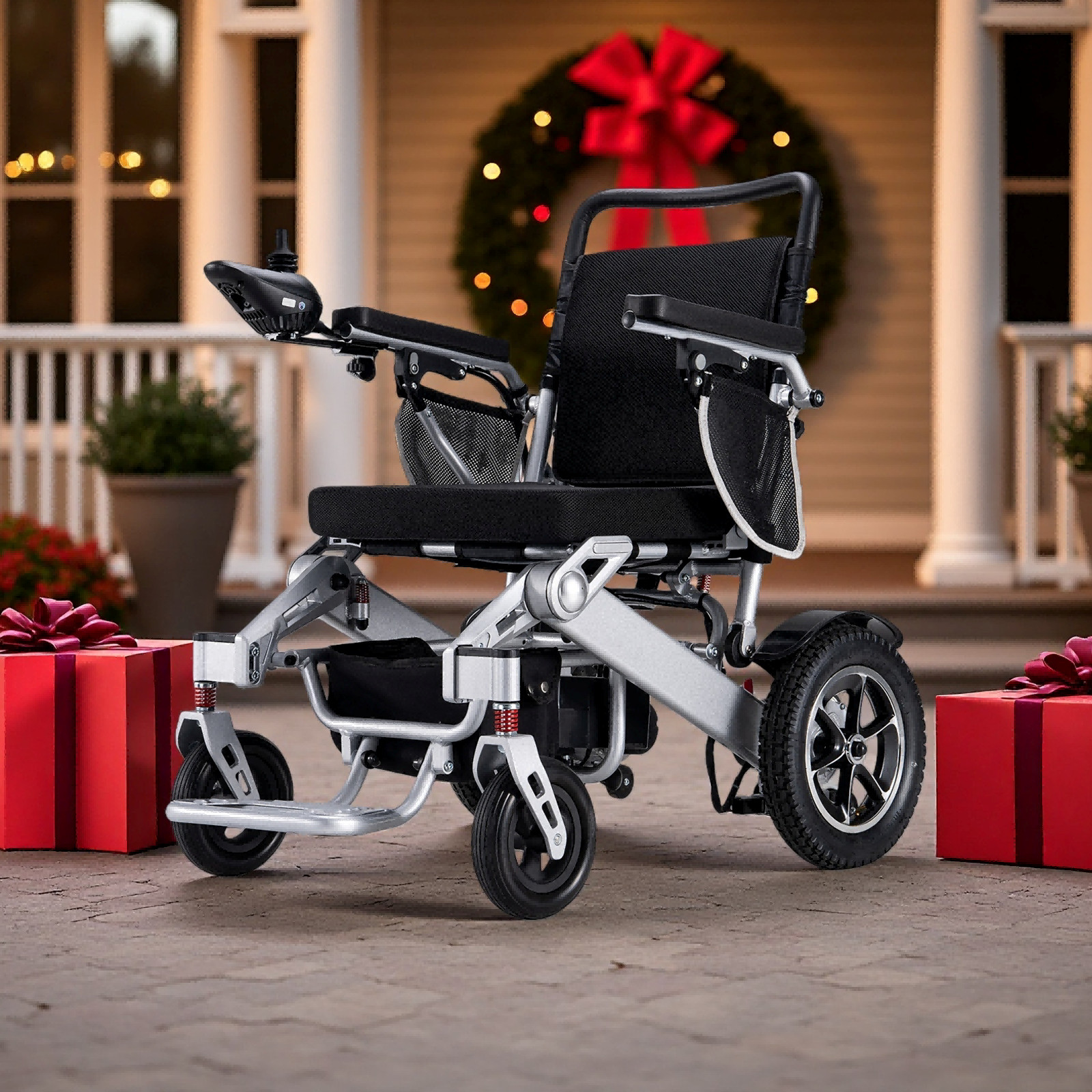 Intelligent Foldable Electric Wheelchairs 330LB All Terrain 4 Wheel Mobility