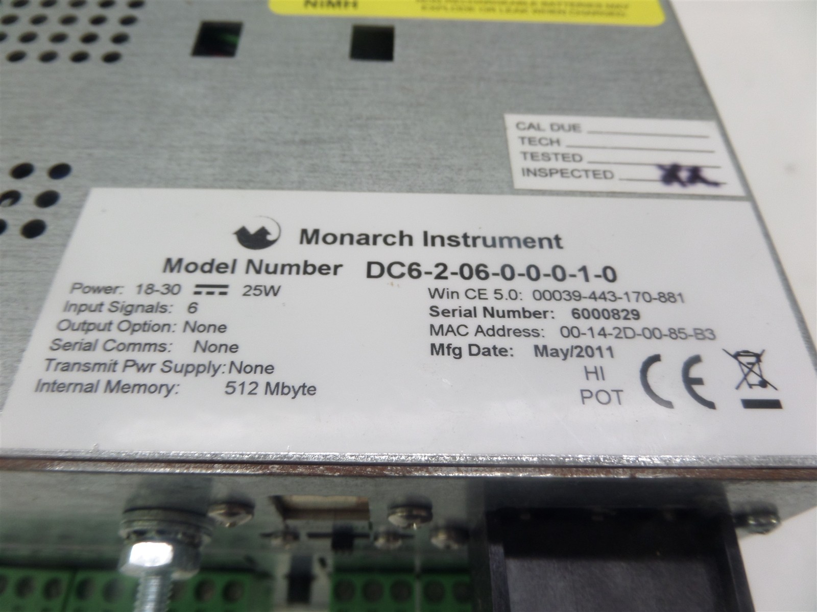 Monarch Instruments DataChart 6000 Recorder DC6-2-06-0-0-0-1-0