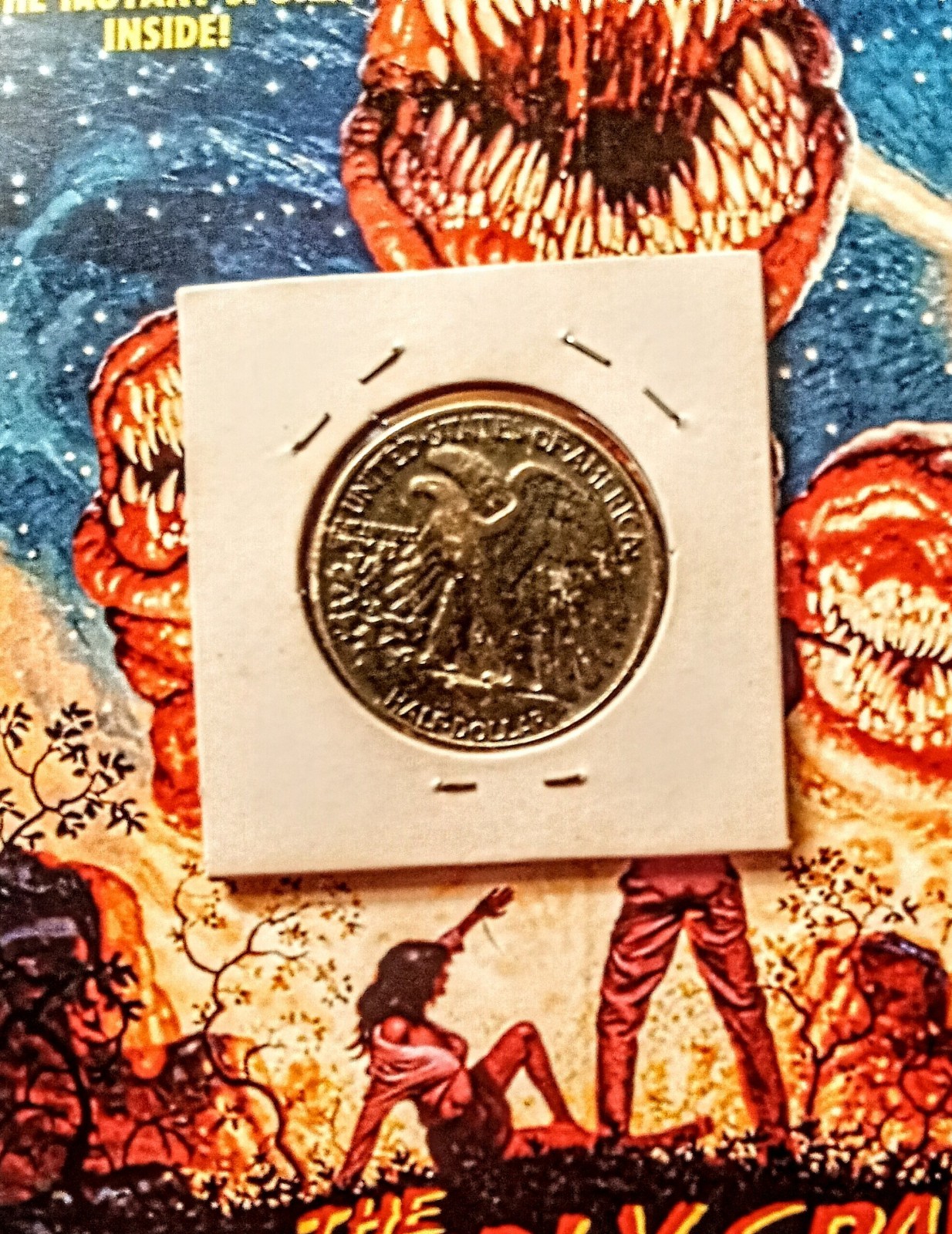 1945 walking liberty half dollar Toned