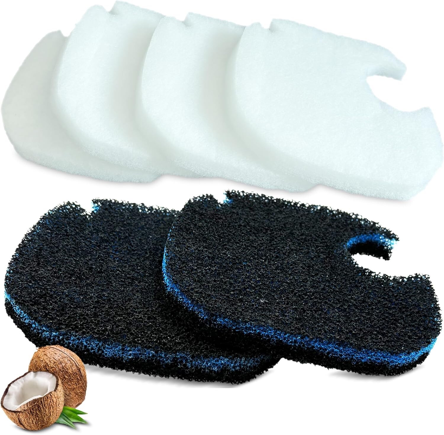 6 Coarse Filter Pad White Fine Pads for AMOSIJOY Coospider-repta Canister Filter