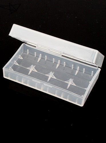 1 Efest 18650 Battery Holder White Clear Plastic Protective Storage Case