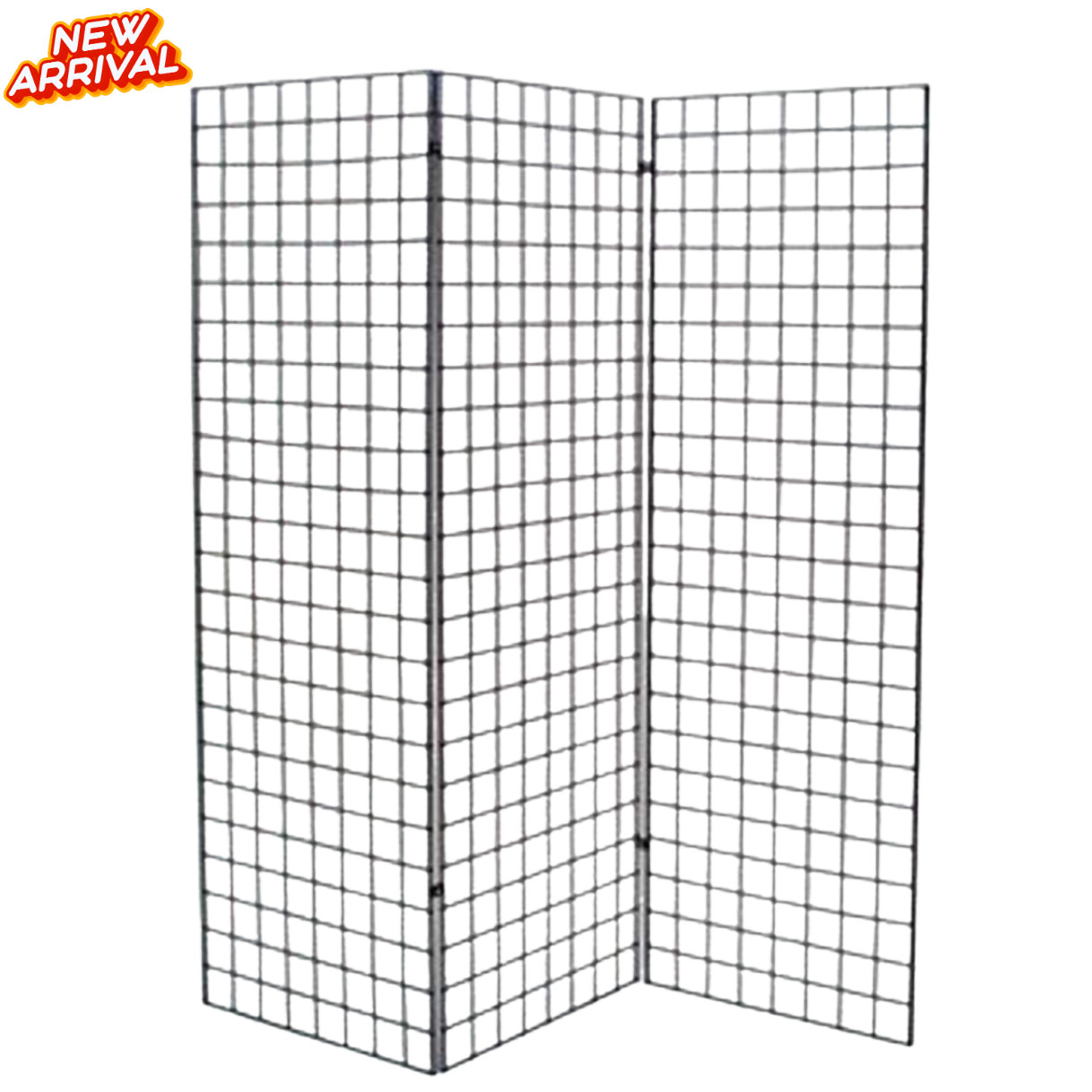 Display Grid Rack Three 2 x 6 ft Panel Z Unit Metal Stand Retail Store Craft Art