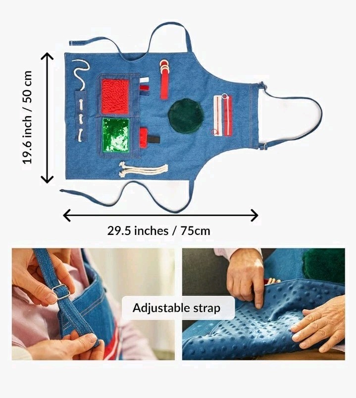 New ODOXIA Fidget Dementia Apron Elderly Senior Nursing Home Patient Hospital 25