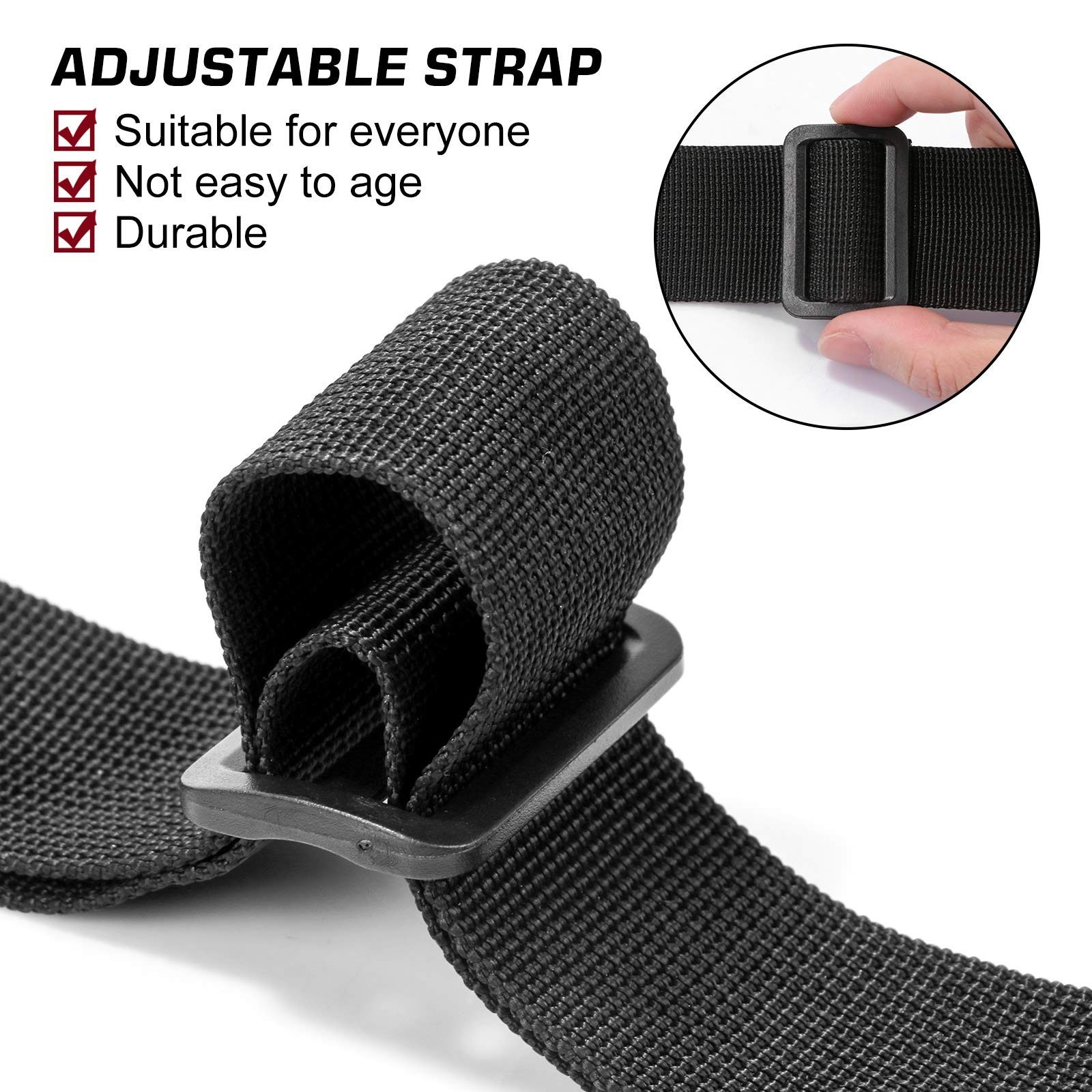 4-Pack 2 Point Sling with Metal Hook Adjustable Length 1.25” Sling