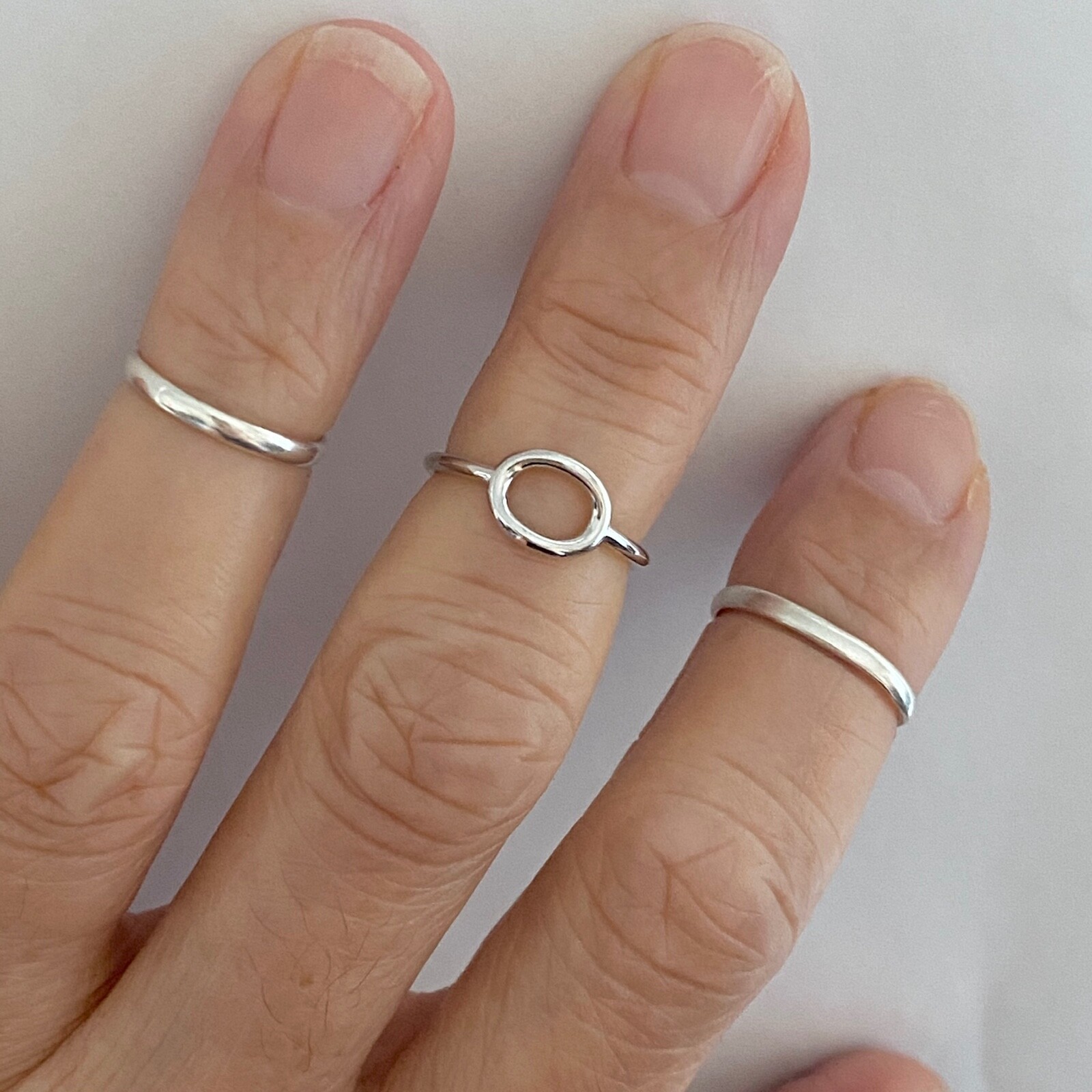 Sterling Silver Open Circle Toe Ring, Halo Ring, Silver Ring, Boho Ring