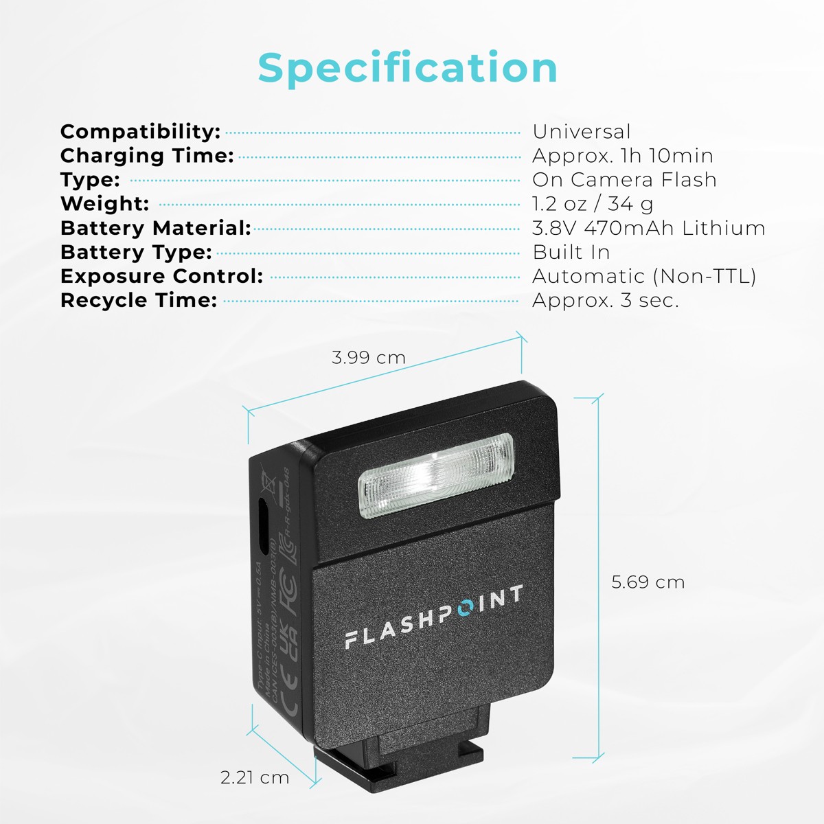 Flashpoint iM22 Mini Flash for Camera #FP-IM22