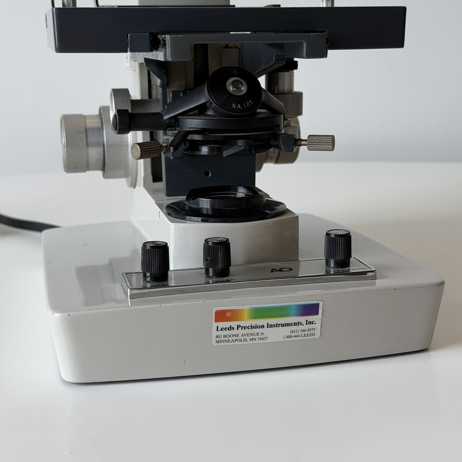 AO American Optical One-Ten 110 Microscope w/ 5 Objectives