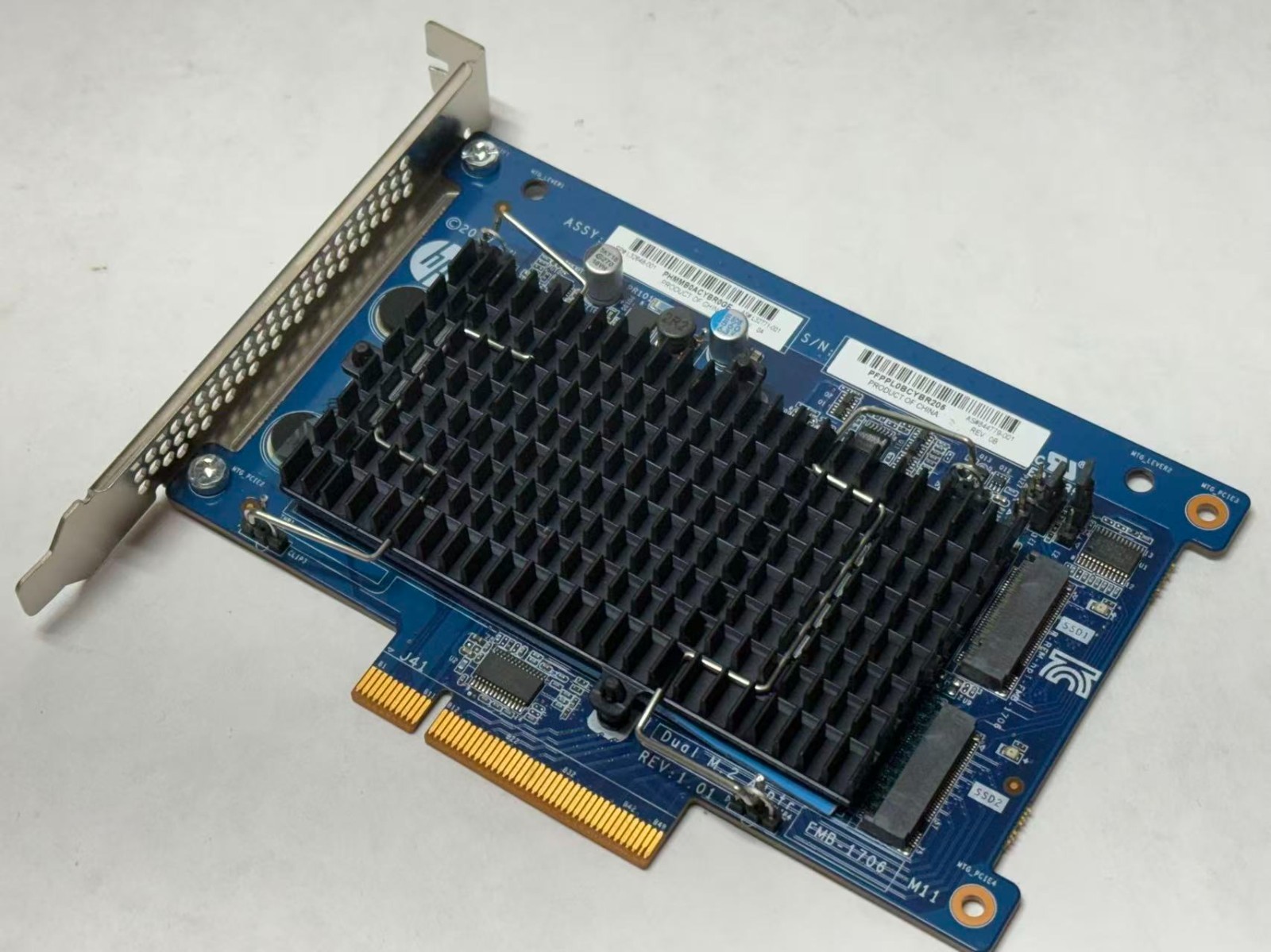 HPE PCI-Express Dual SSD M.2 NVMe Network Adapter Kit 844779-001 L32771-001
