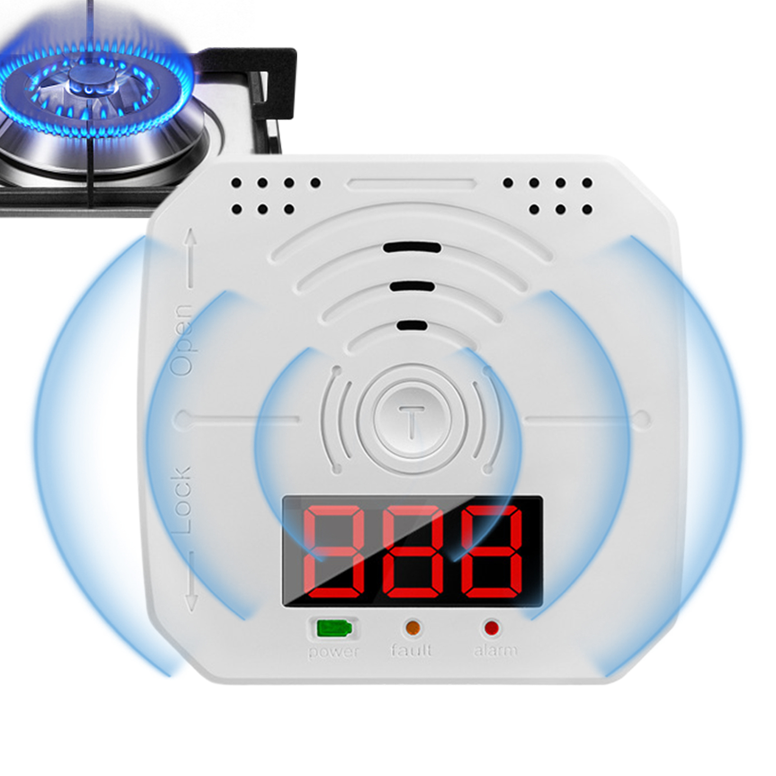 Carbon Monoxide Detector Portable Co Levels Monitor Sound & Light Warning Alarm