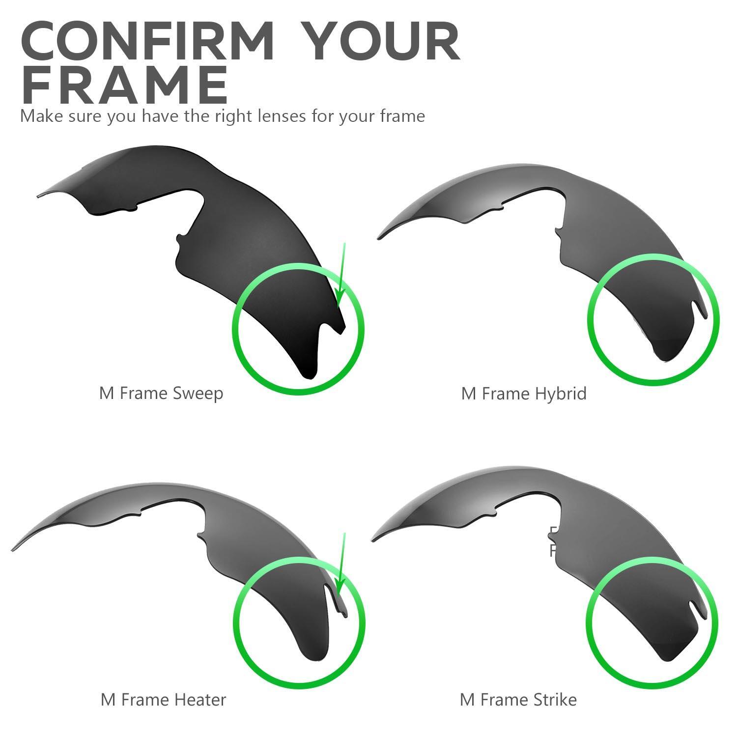 Walleva Replacement Lenses for Oakley M Frame Strike Sunglasses-Multiple Options