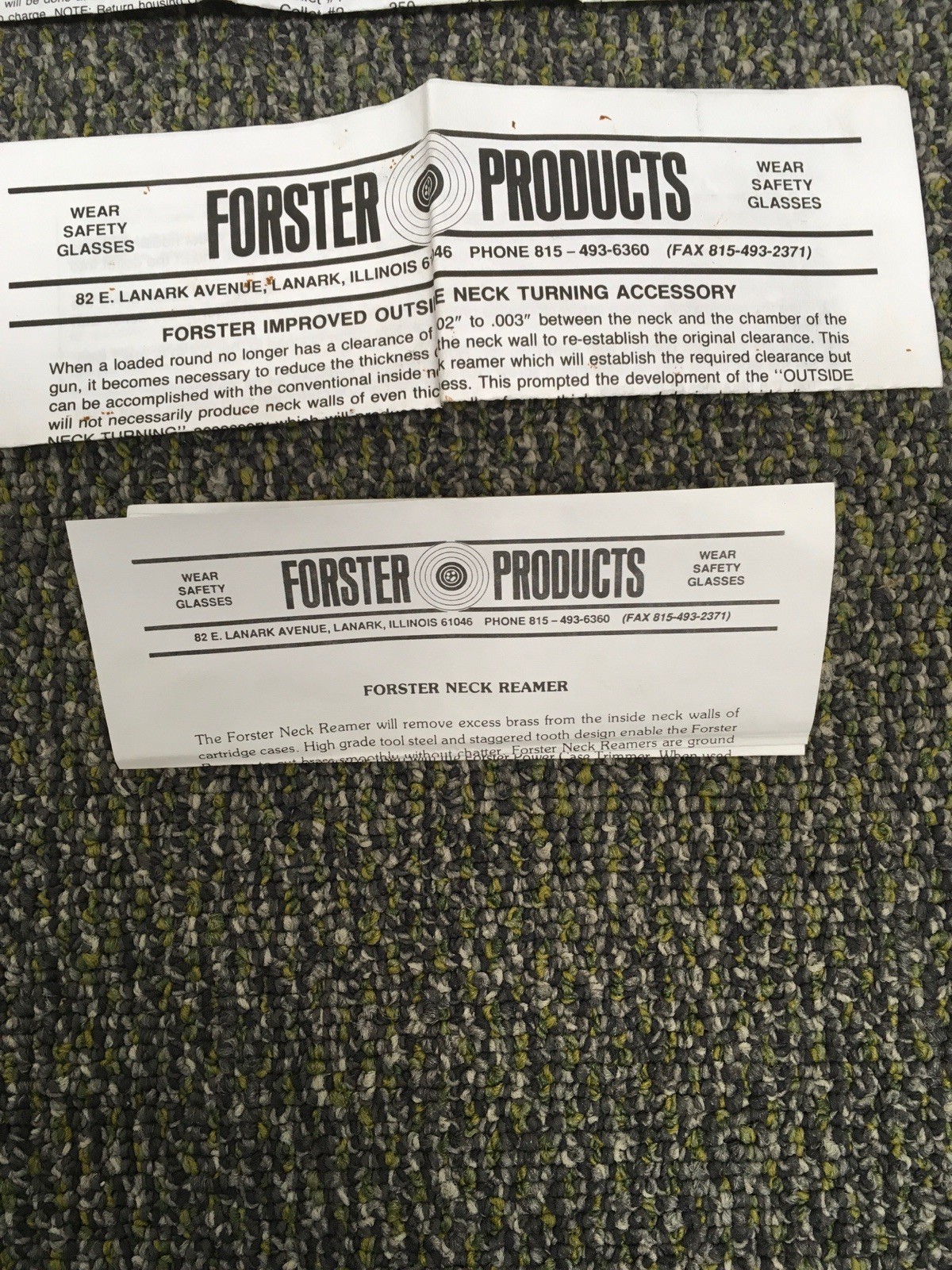 Forster Brass Case Trimmer Collets Pilots Reamers & Accessories Reloading