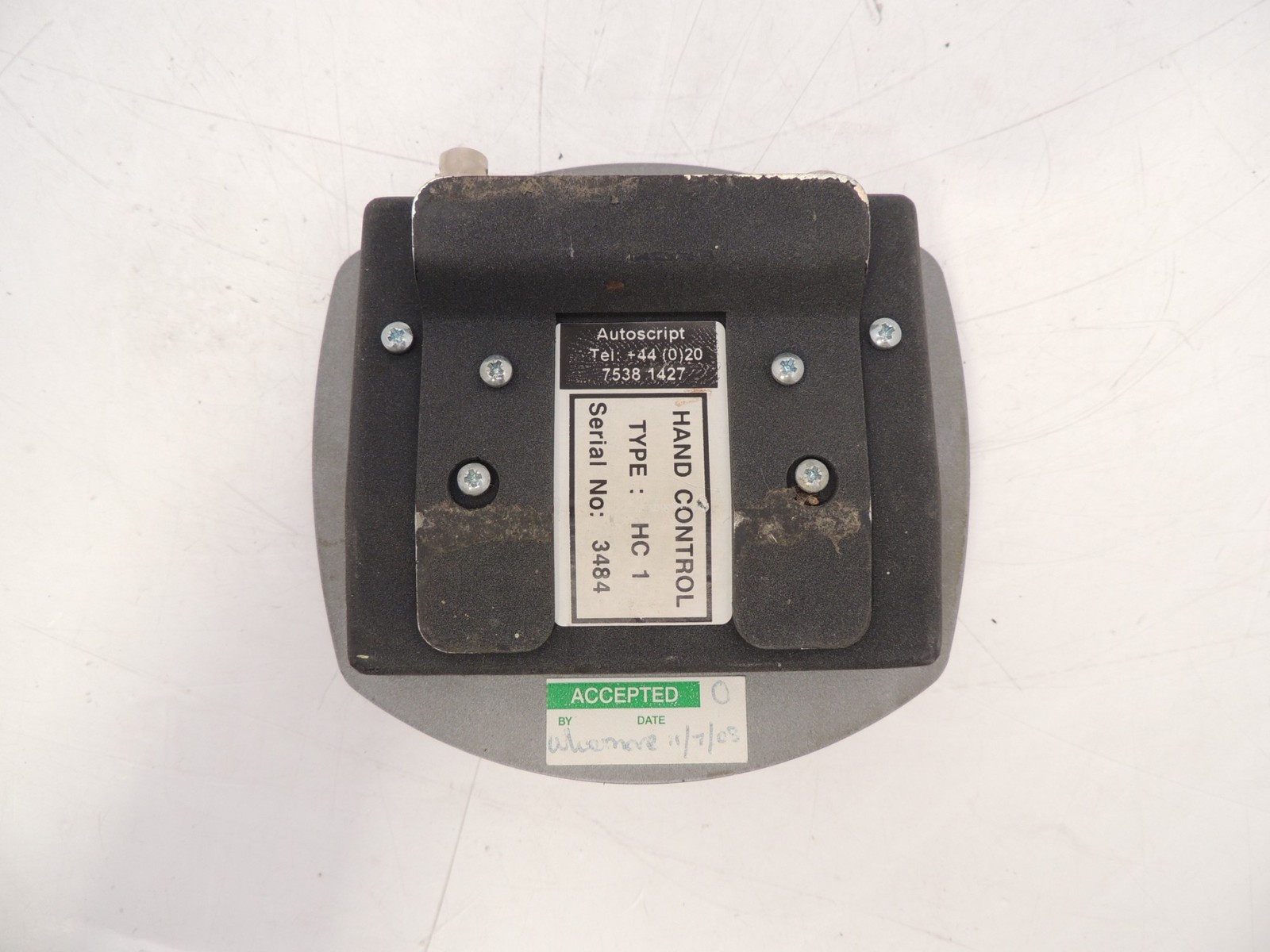 Autoscript HC-1 Opto Desk Hand Control No Cable *Read